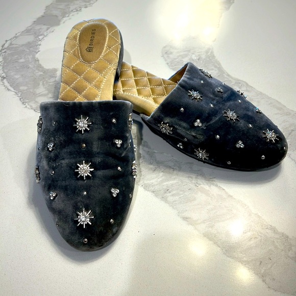 Birdies “Songbird” ice blue slides with crystal embellishments - Picture 1 of 8